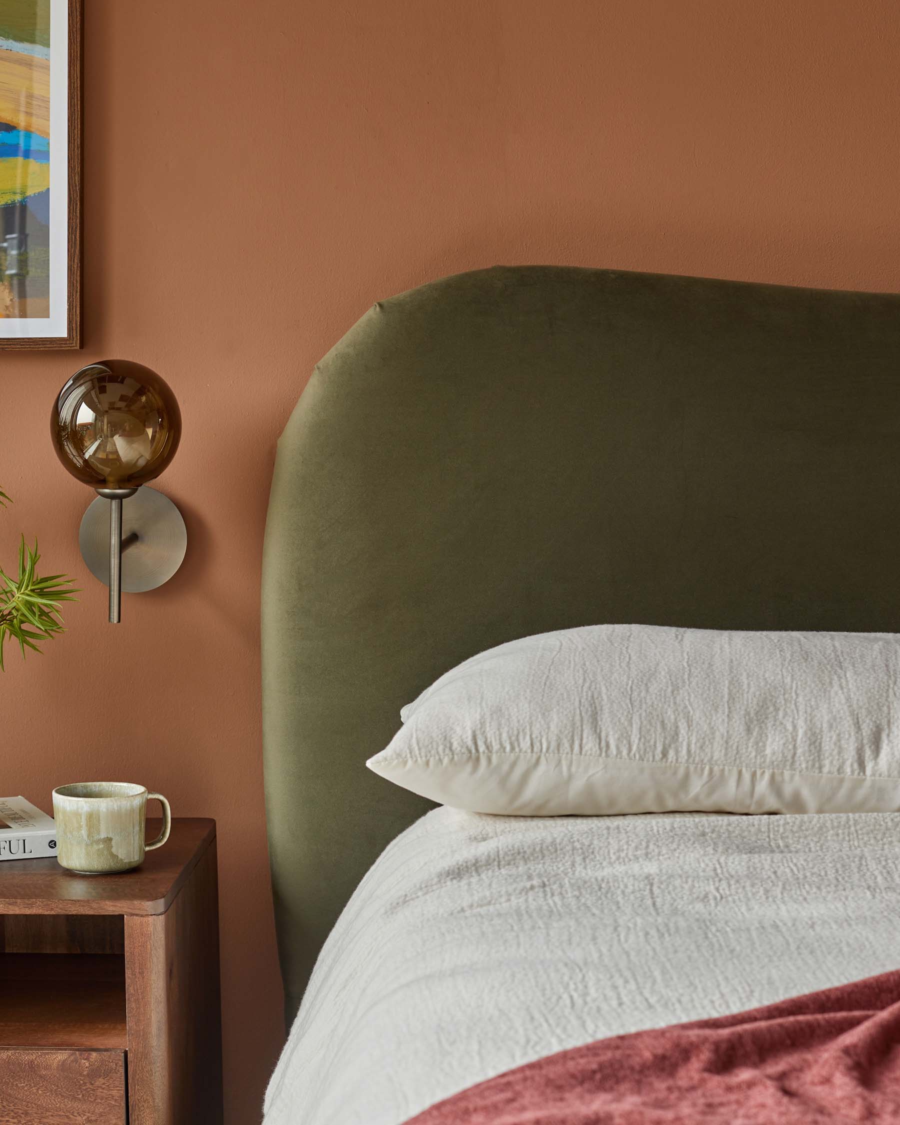 Lani olive green velvet super king ottoman storage bed