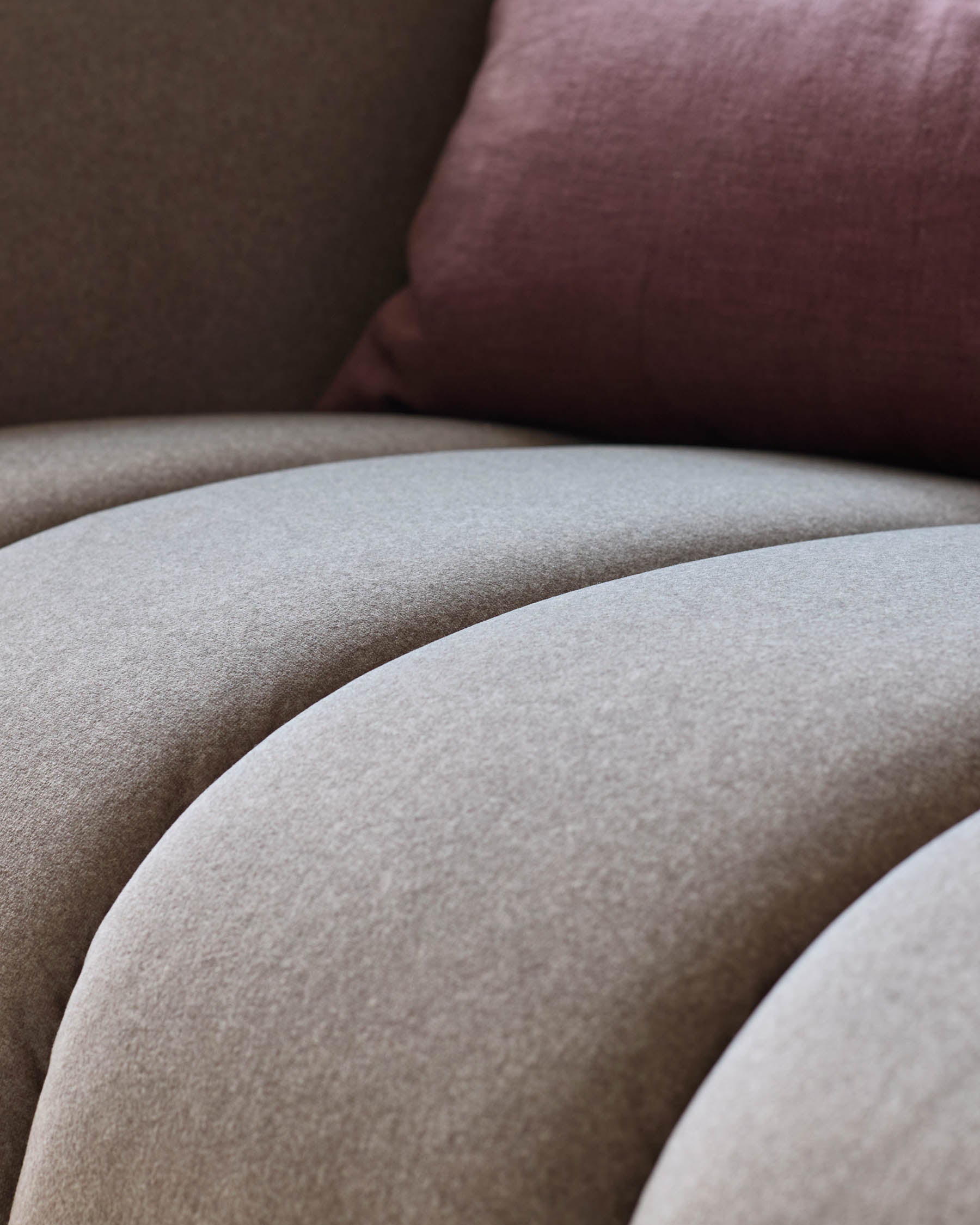 Kendra mocha fabric 3 seater sofa