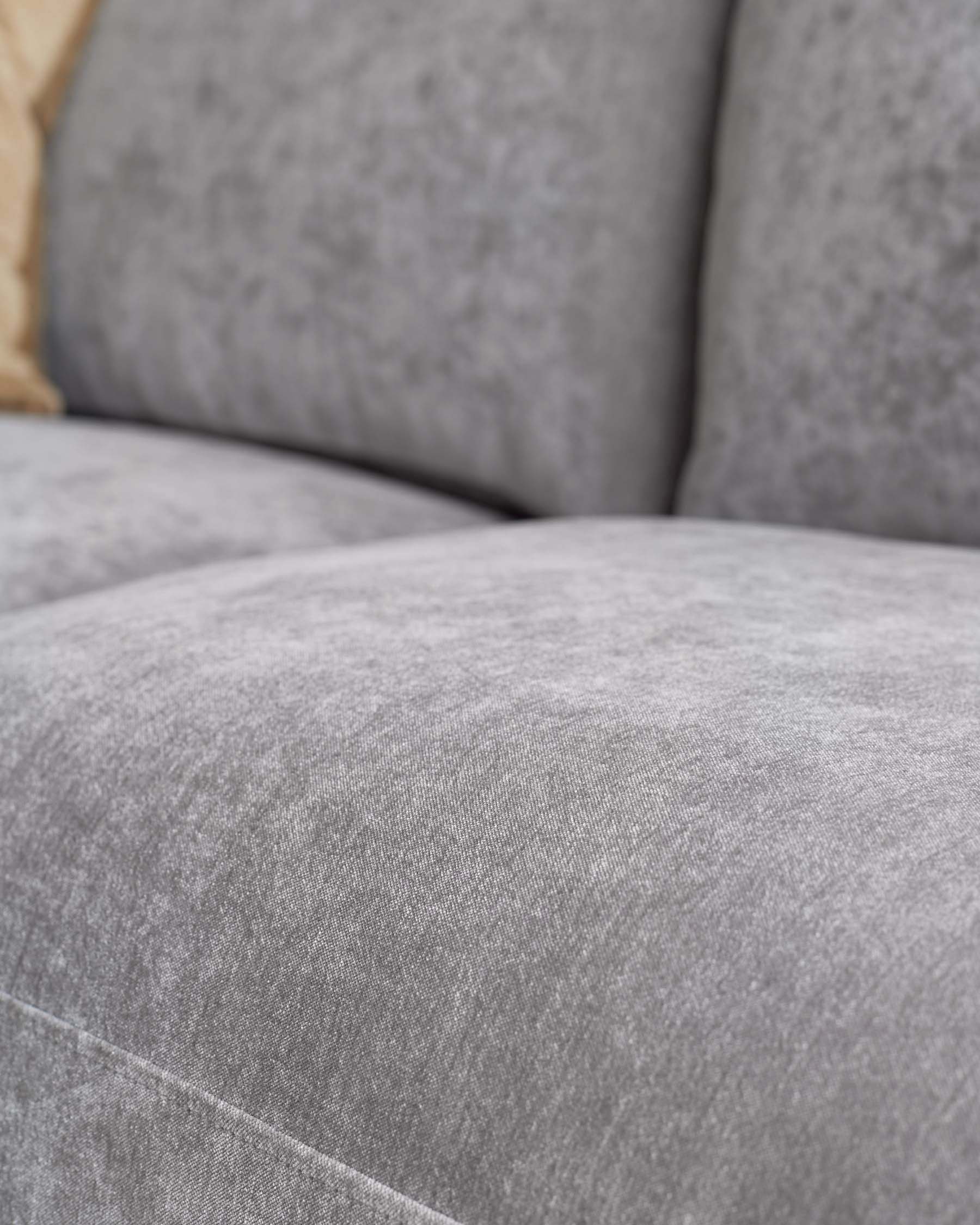 Casey mid grey fabric single sofa module
