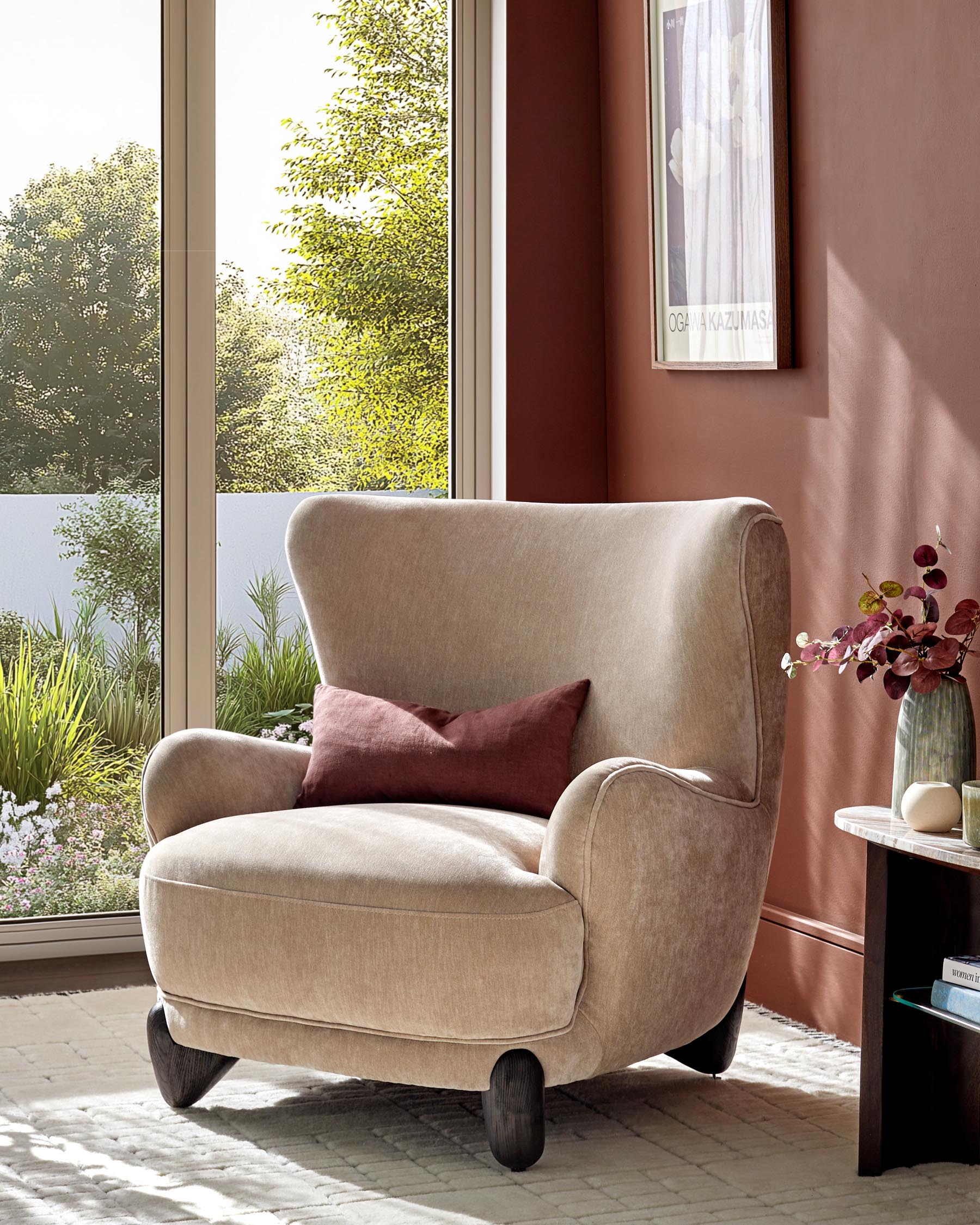 Harlan champagne fabric accent chair