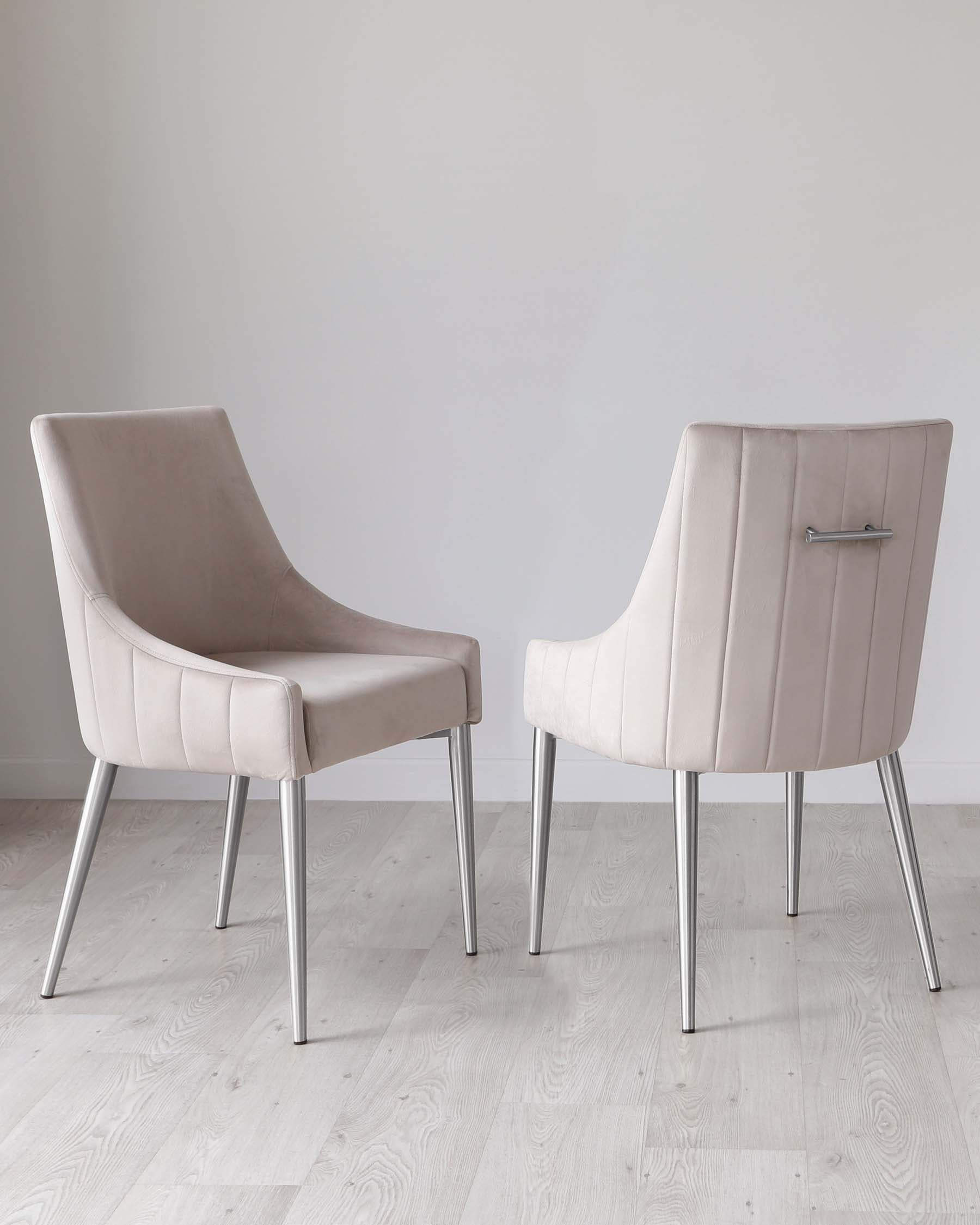 Juliana Champagne Velvet With Stainless Steel Dining Chair