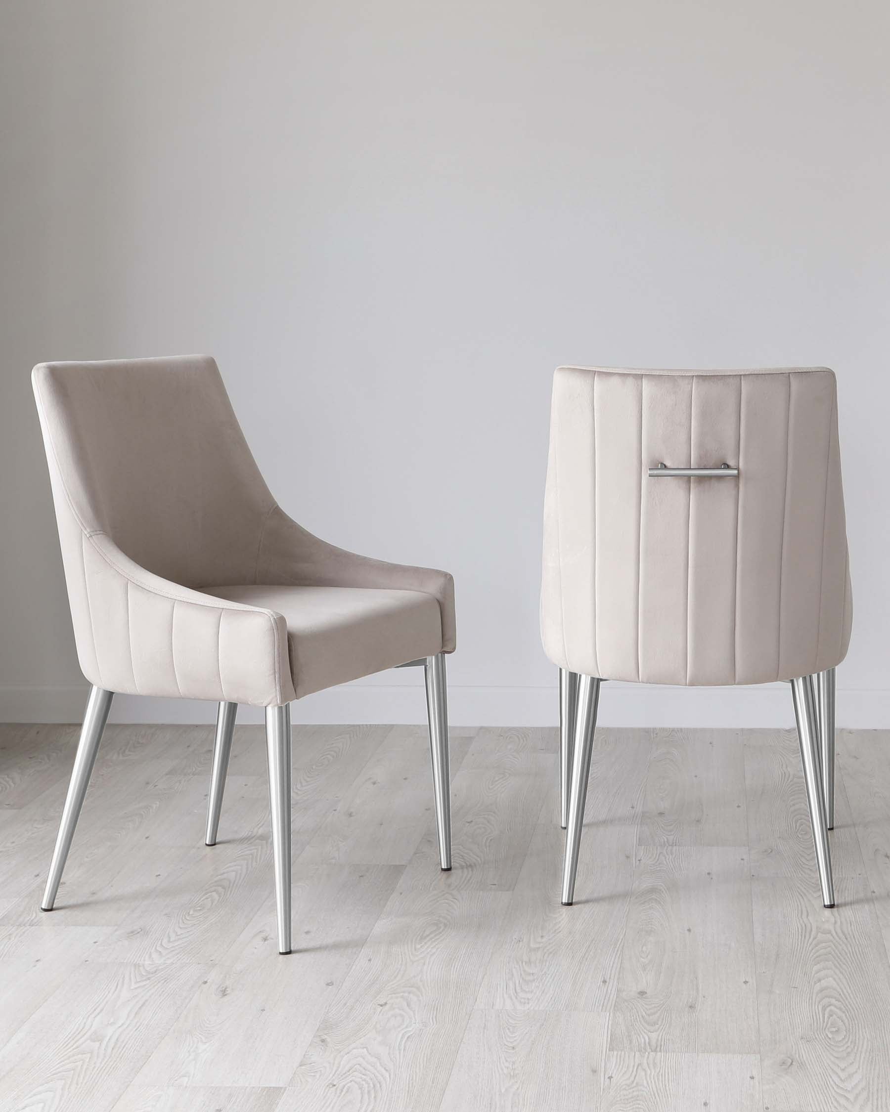 Juliana Champagne Velvet With Stainless Steel Dining Chair