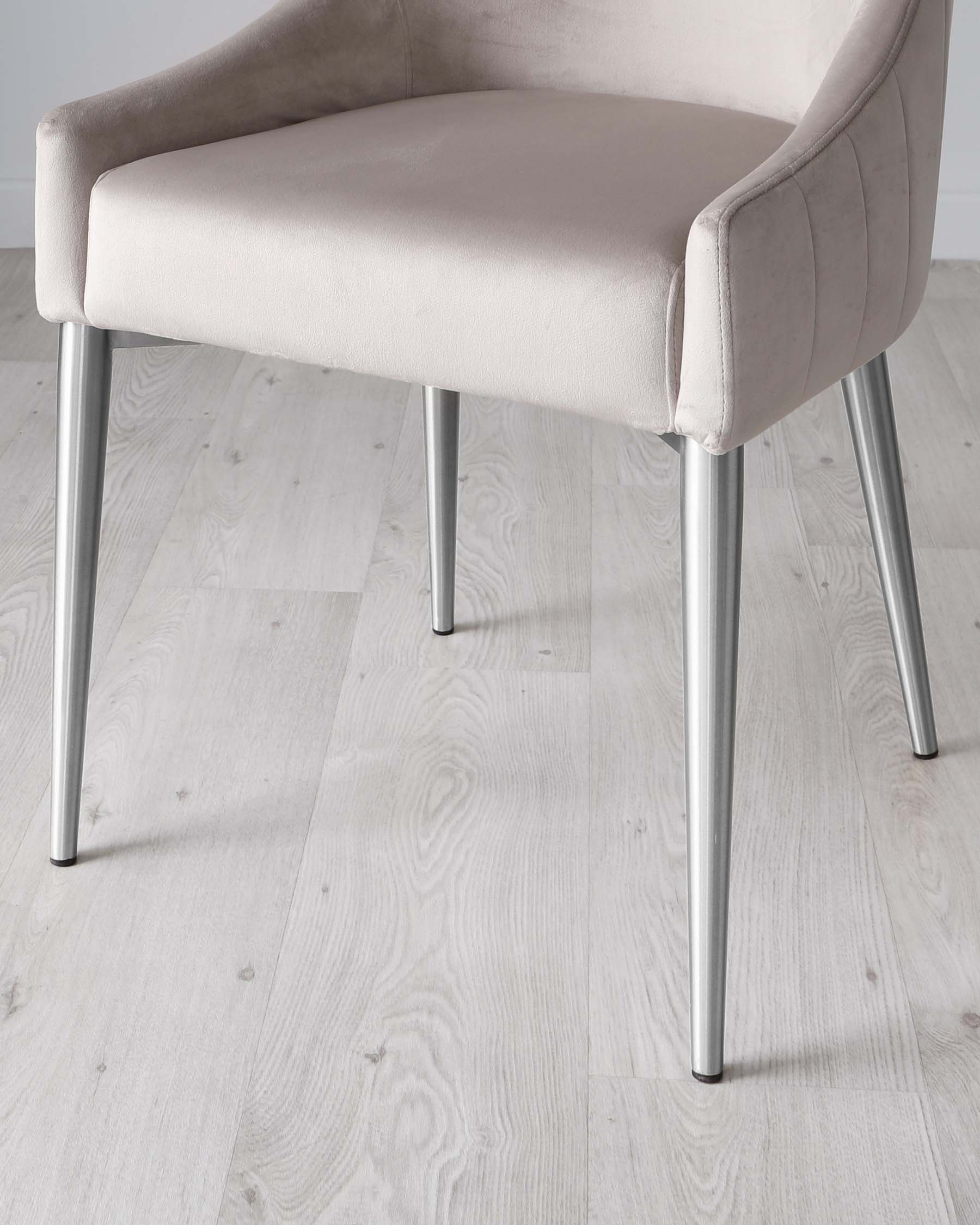 Juliana Champagne Velvet With Stainless Steel Dining Chair