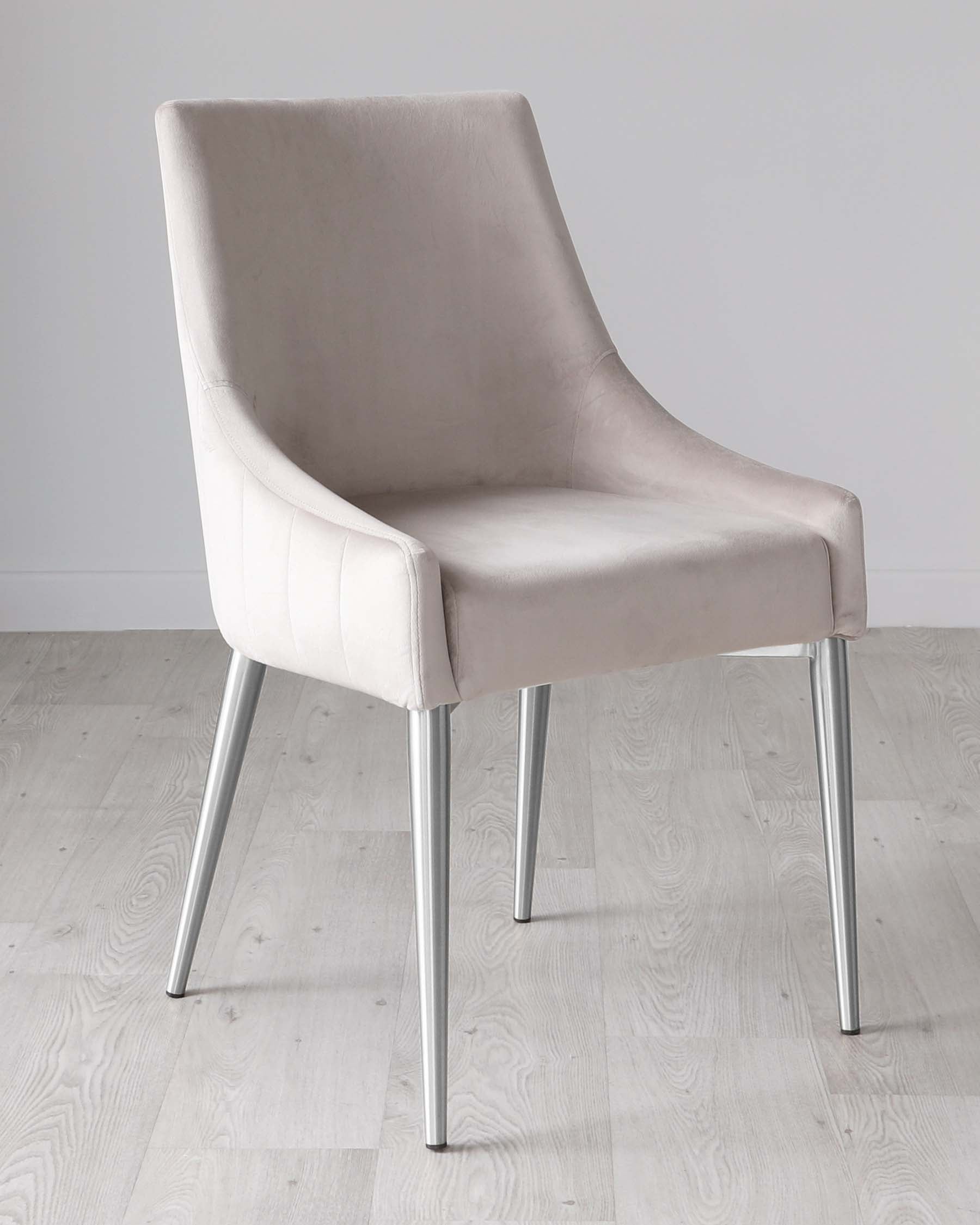 Juliana Champagne Velvet With Stainless Steel Dining Chair