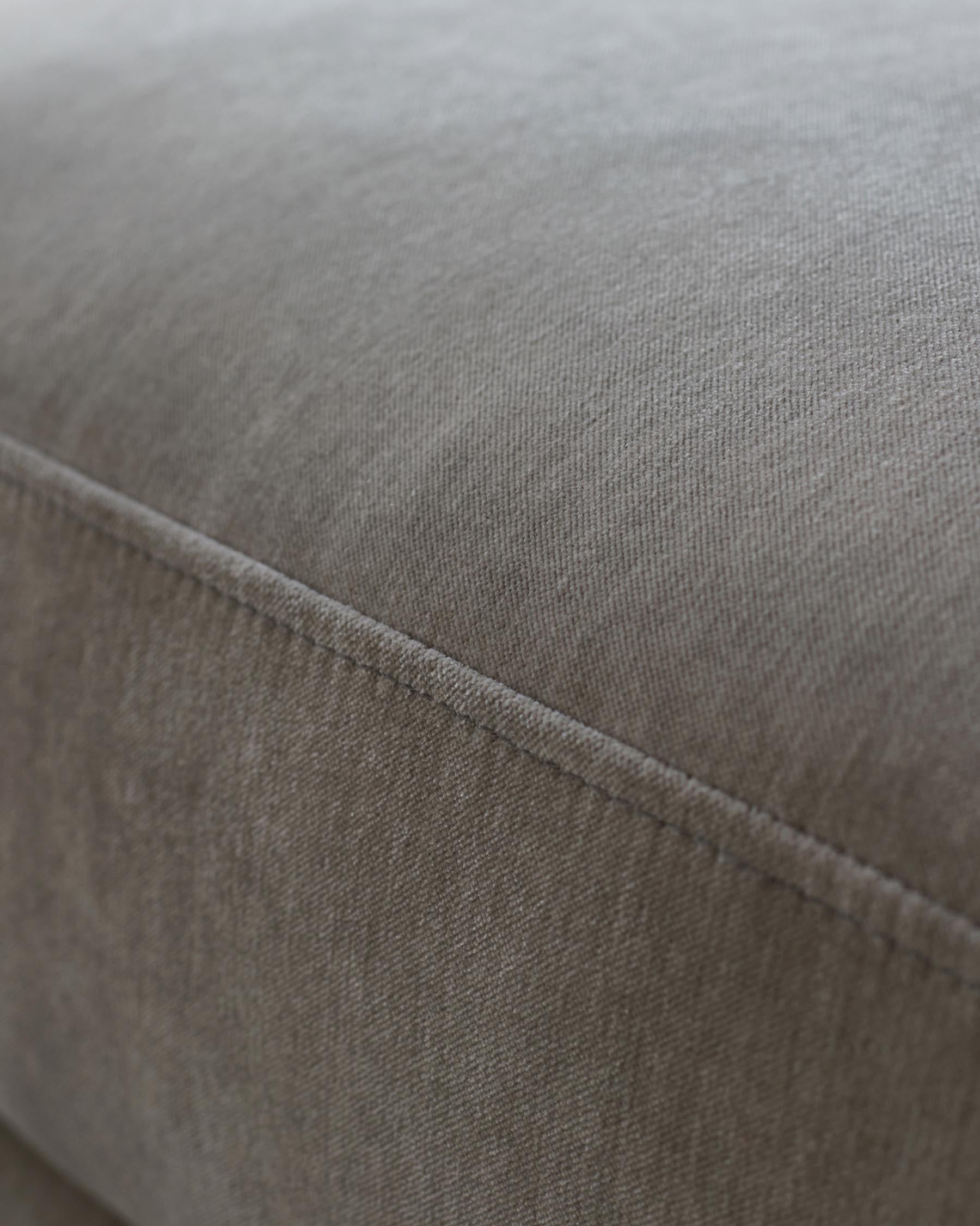 Luxe Modern Mid Grey Fabric Footstool
