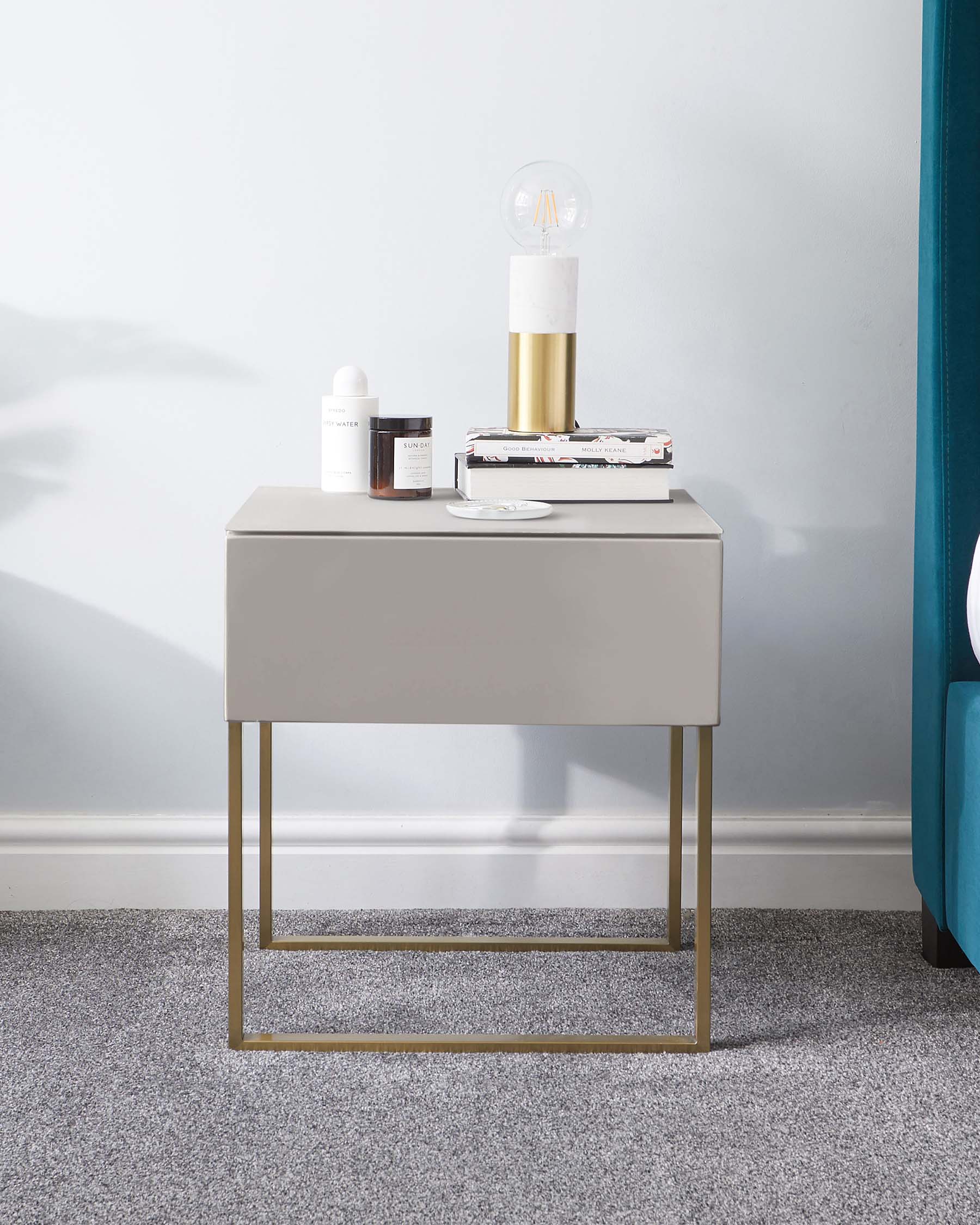 Benton Grey Single Drawer Bedside Table