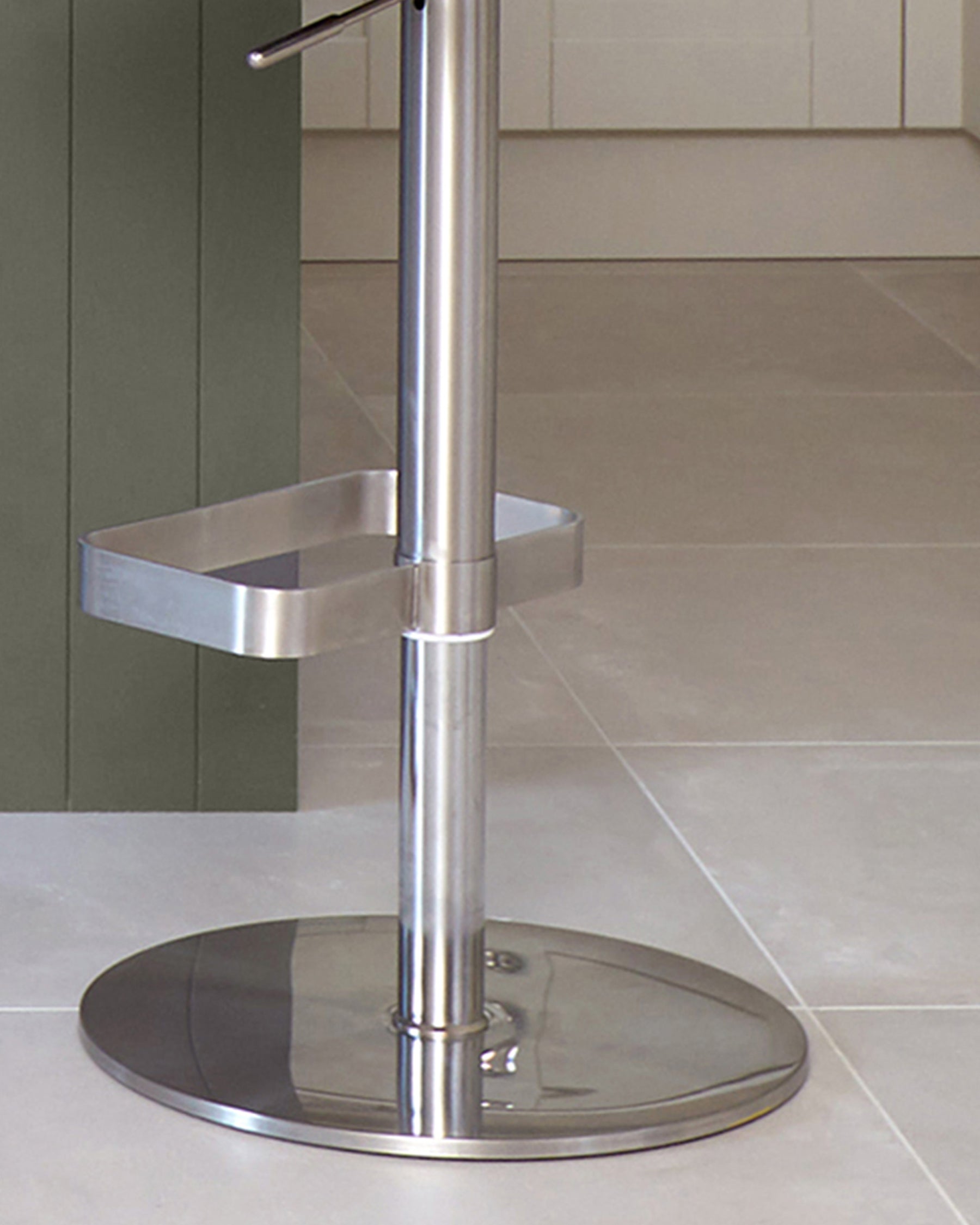 Arlo Dark Grey Leather Gas Lift Bar Stool