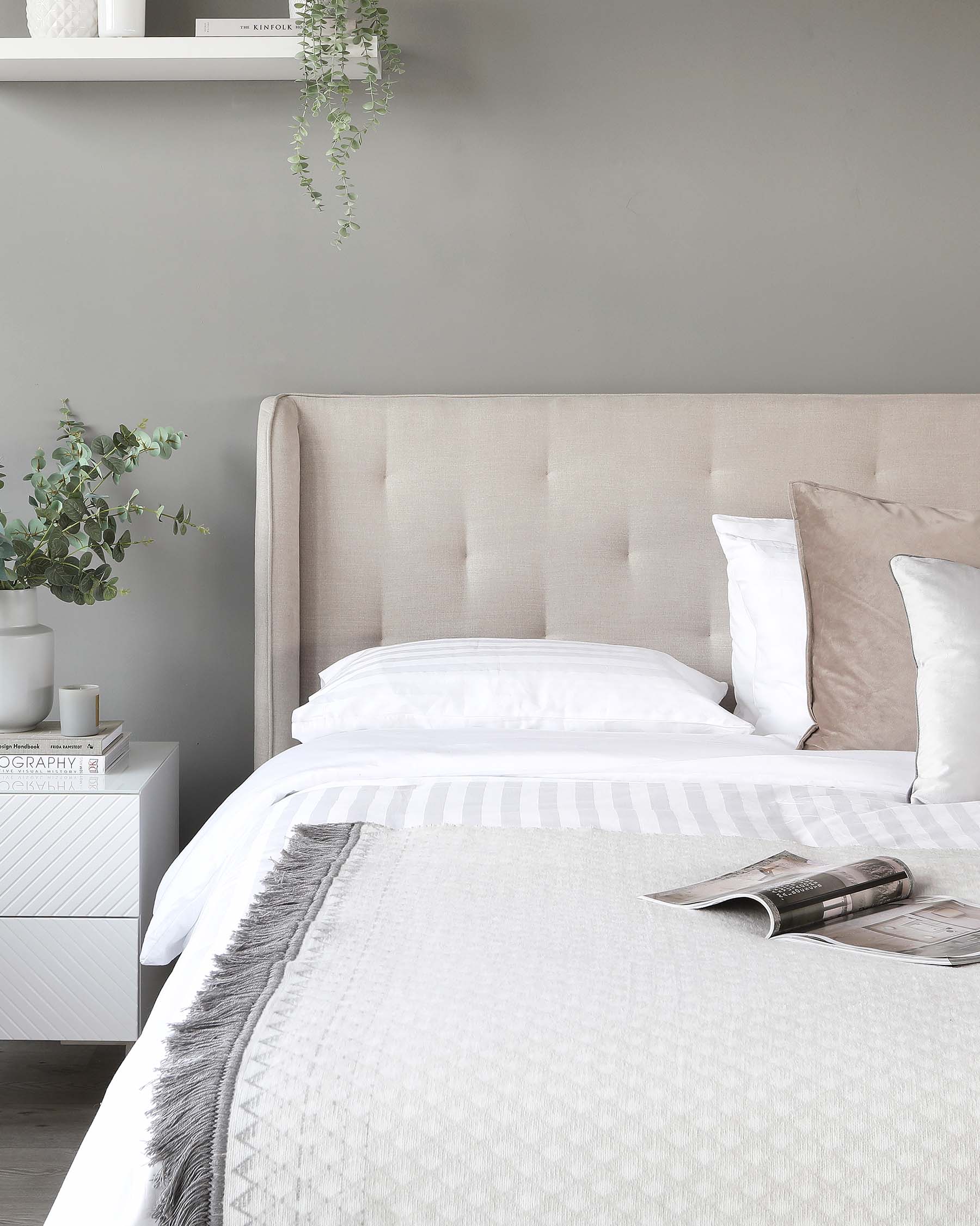 Lenora Cream Fabric King Size Ottoman Storage Bed