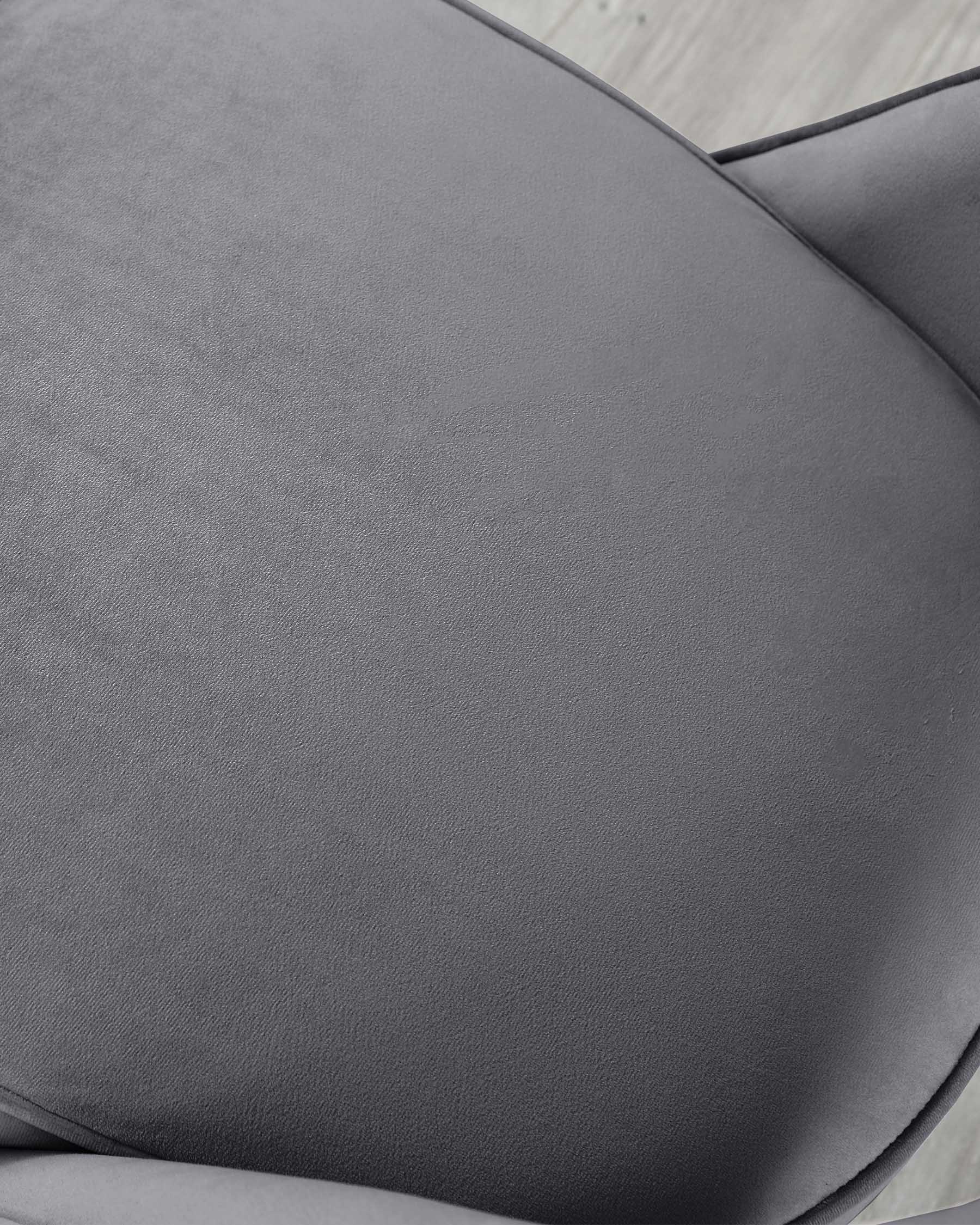 Clover Dark Grey Velvet Dining Chair With Stainless Steel Caps