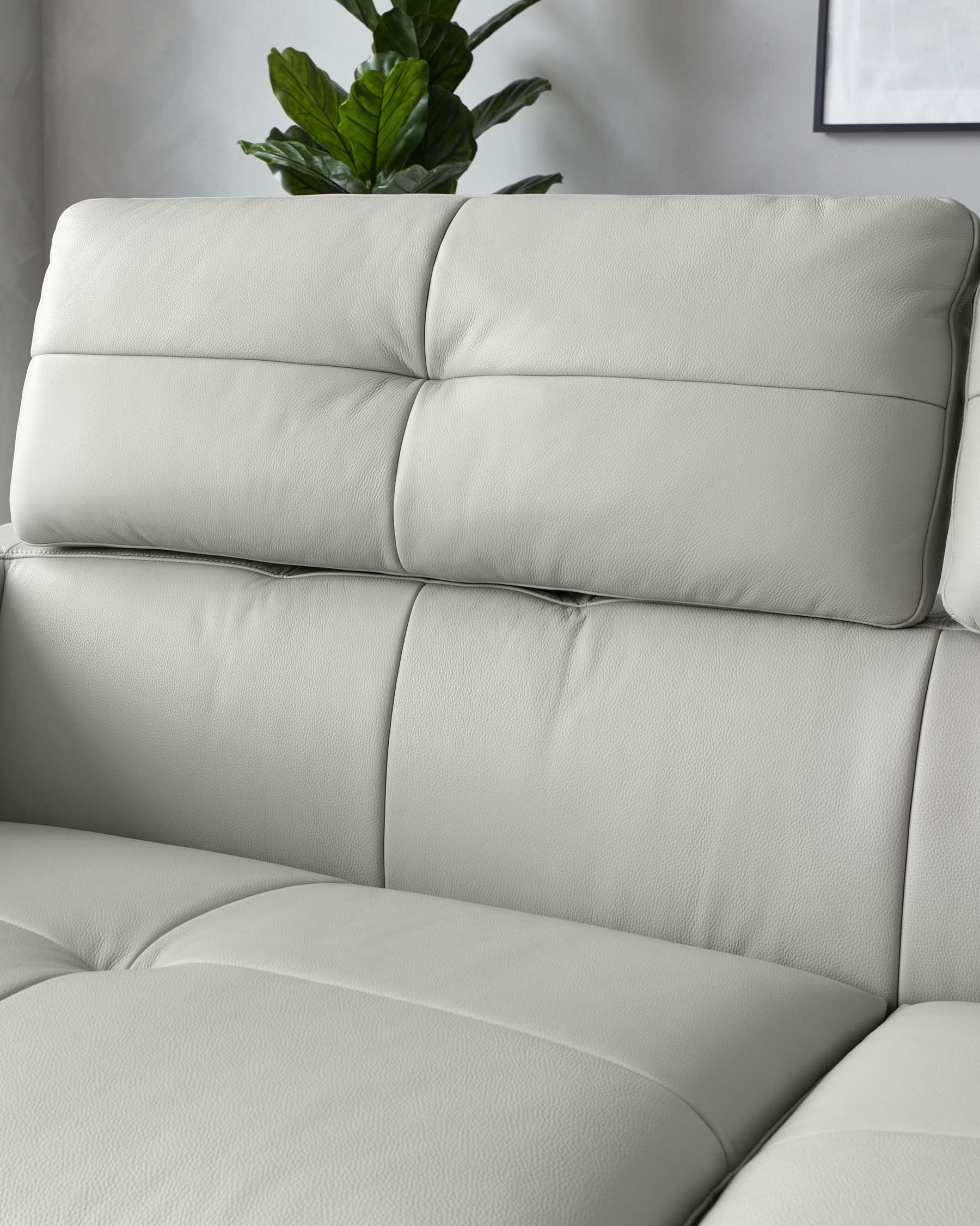 Colton Natural Grey Leather 2 Seater Sofa