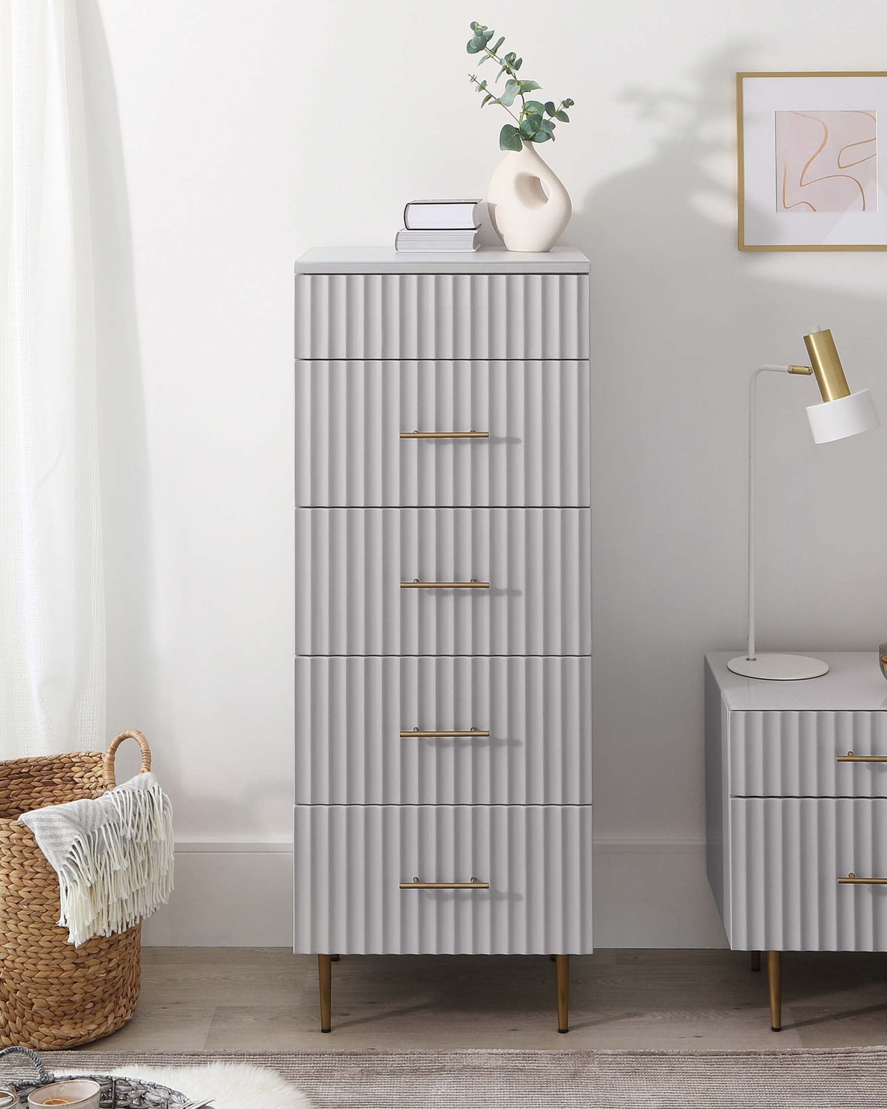 Albury Light Grey Tallboy