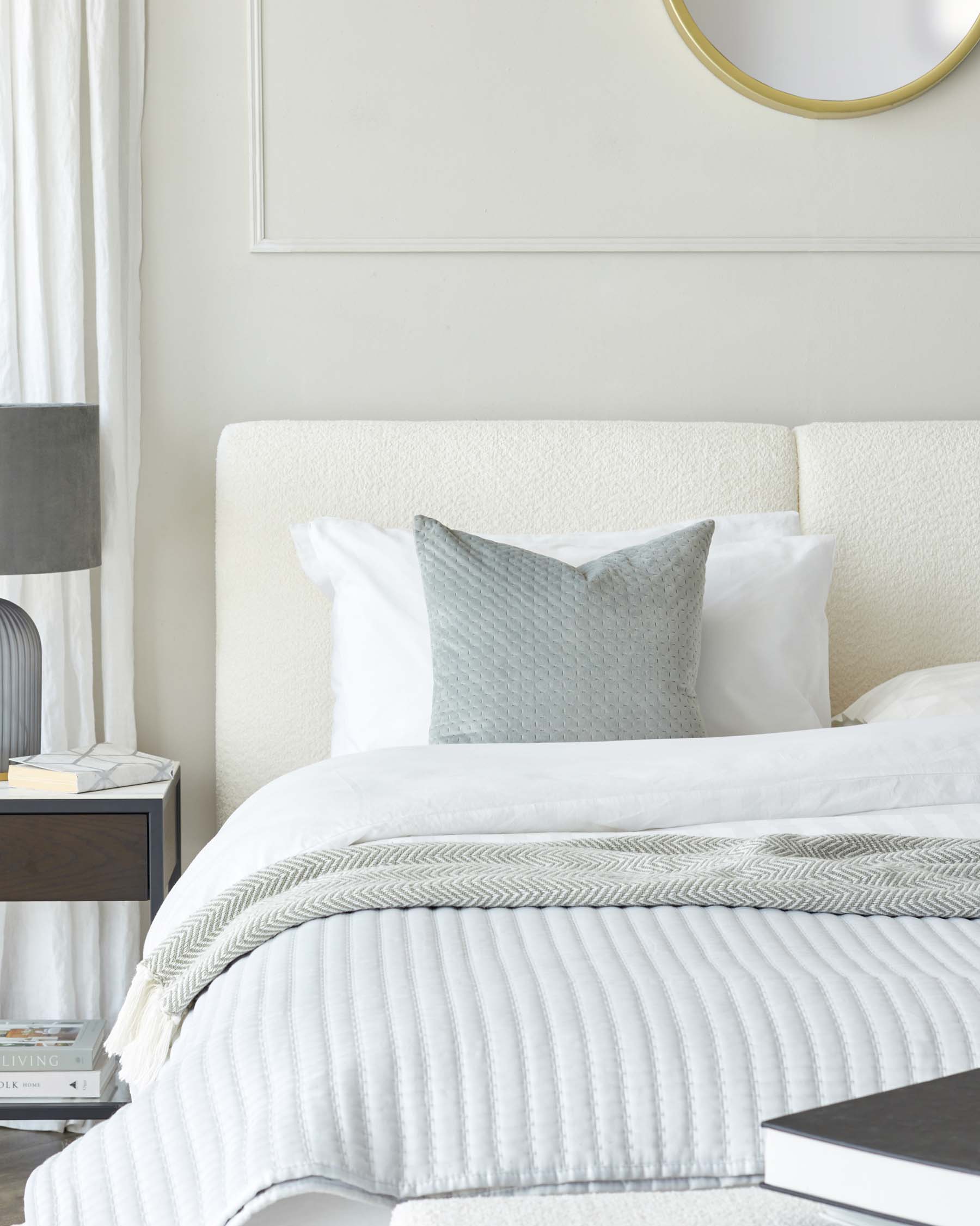 Leona Double Ottoman Bed Ivory Soft Boucle