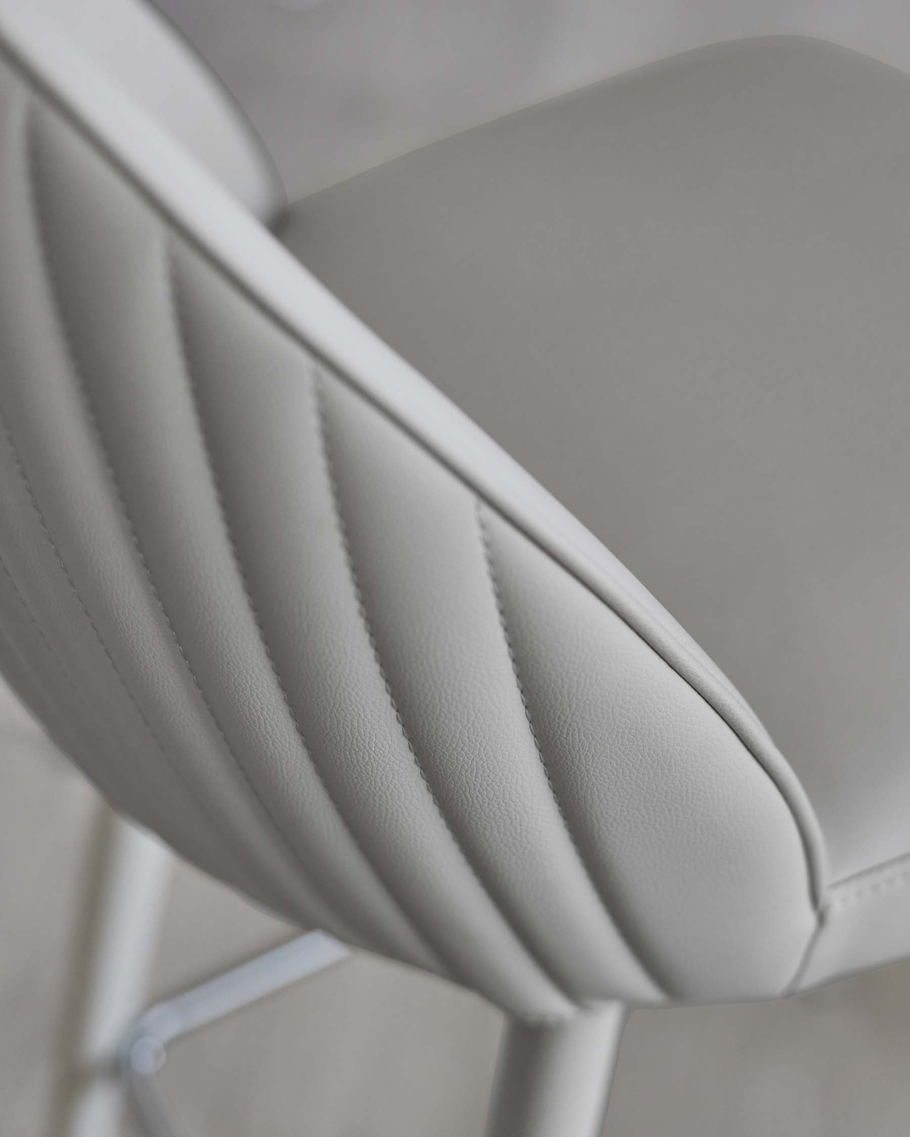 Saylor light grey faux leather bar stool
