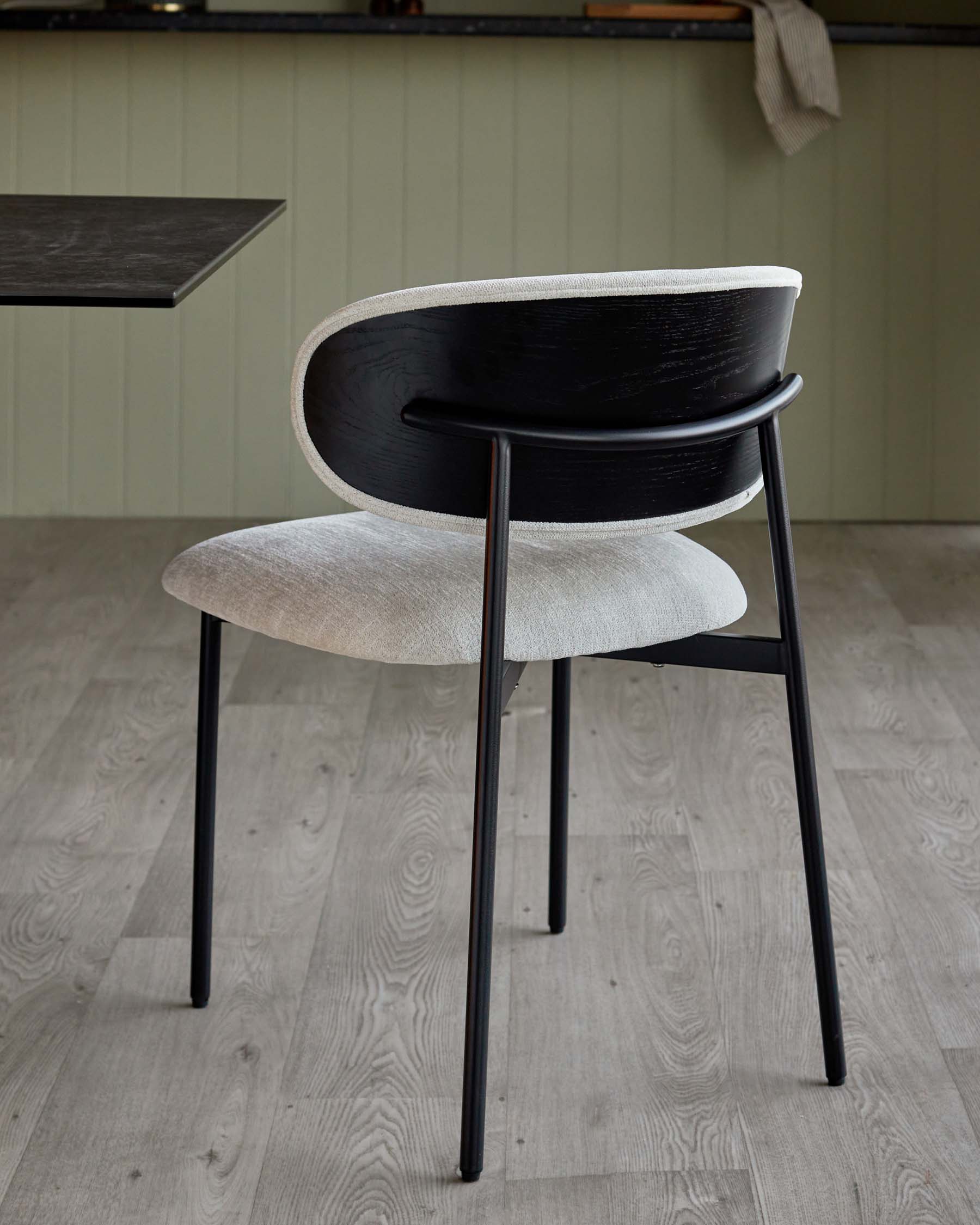 Cree cream chenille dining chair