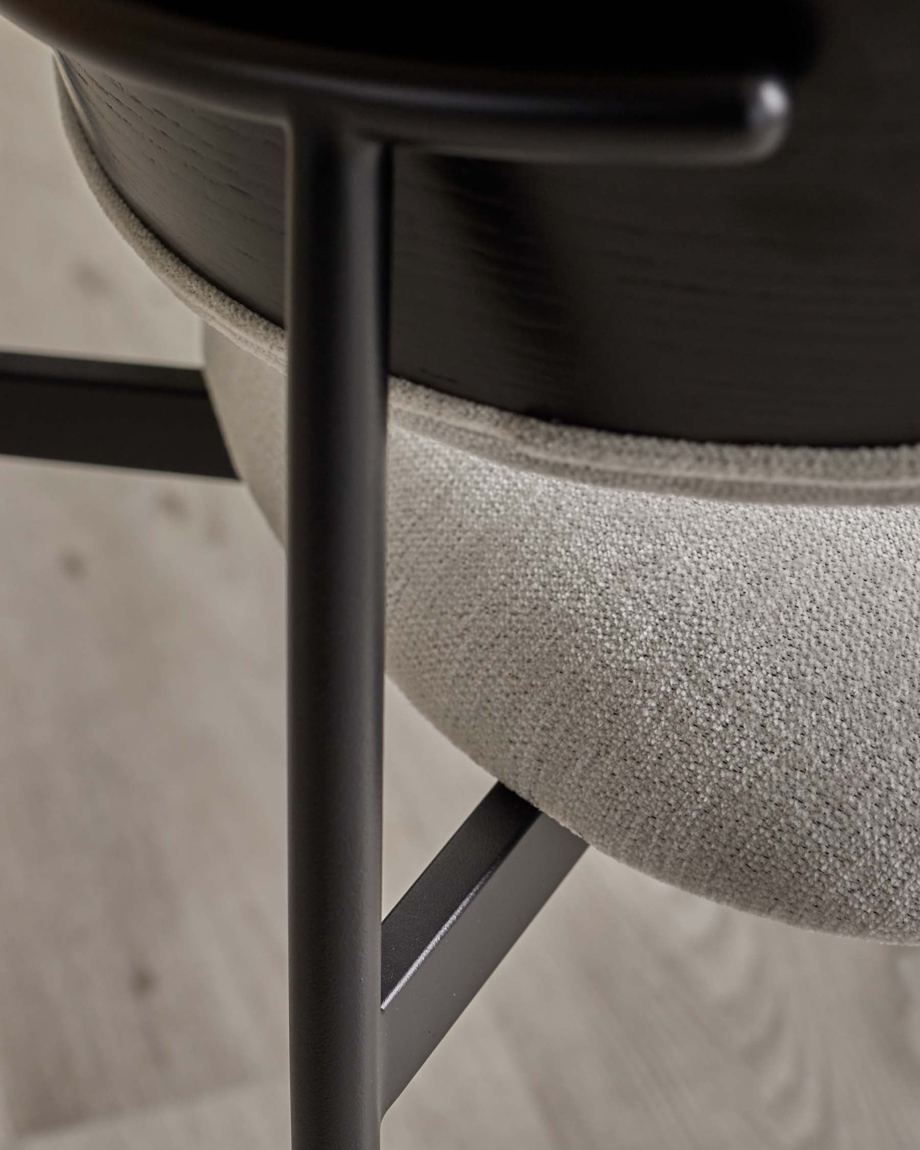 Cree cream chenille dining chair