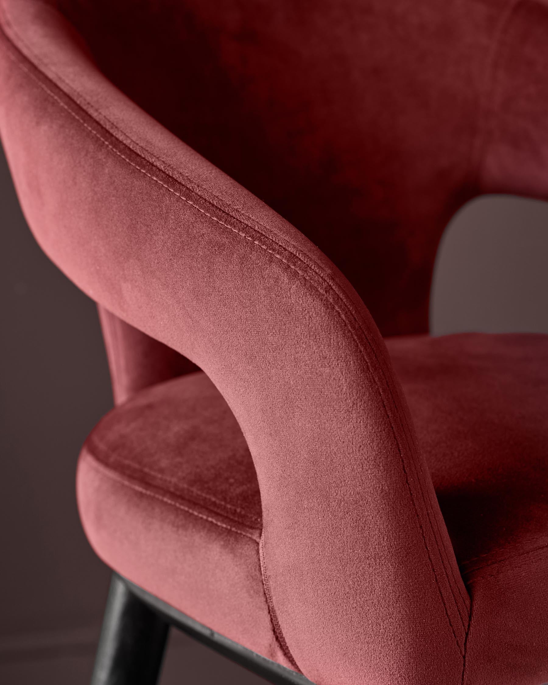 Heath toffee red velvet bar stool