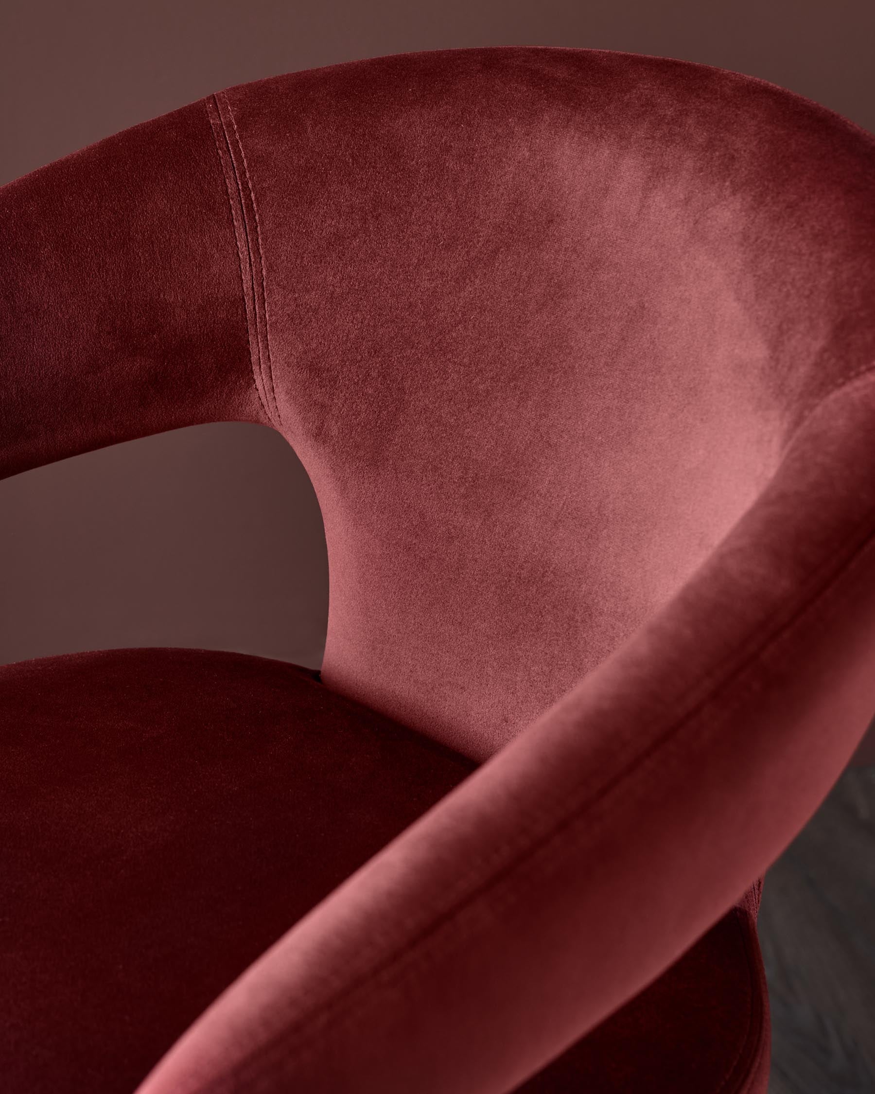 Heath toffee red velvet bar stool