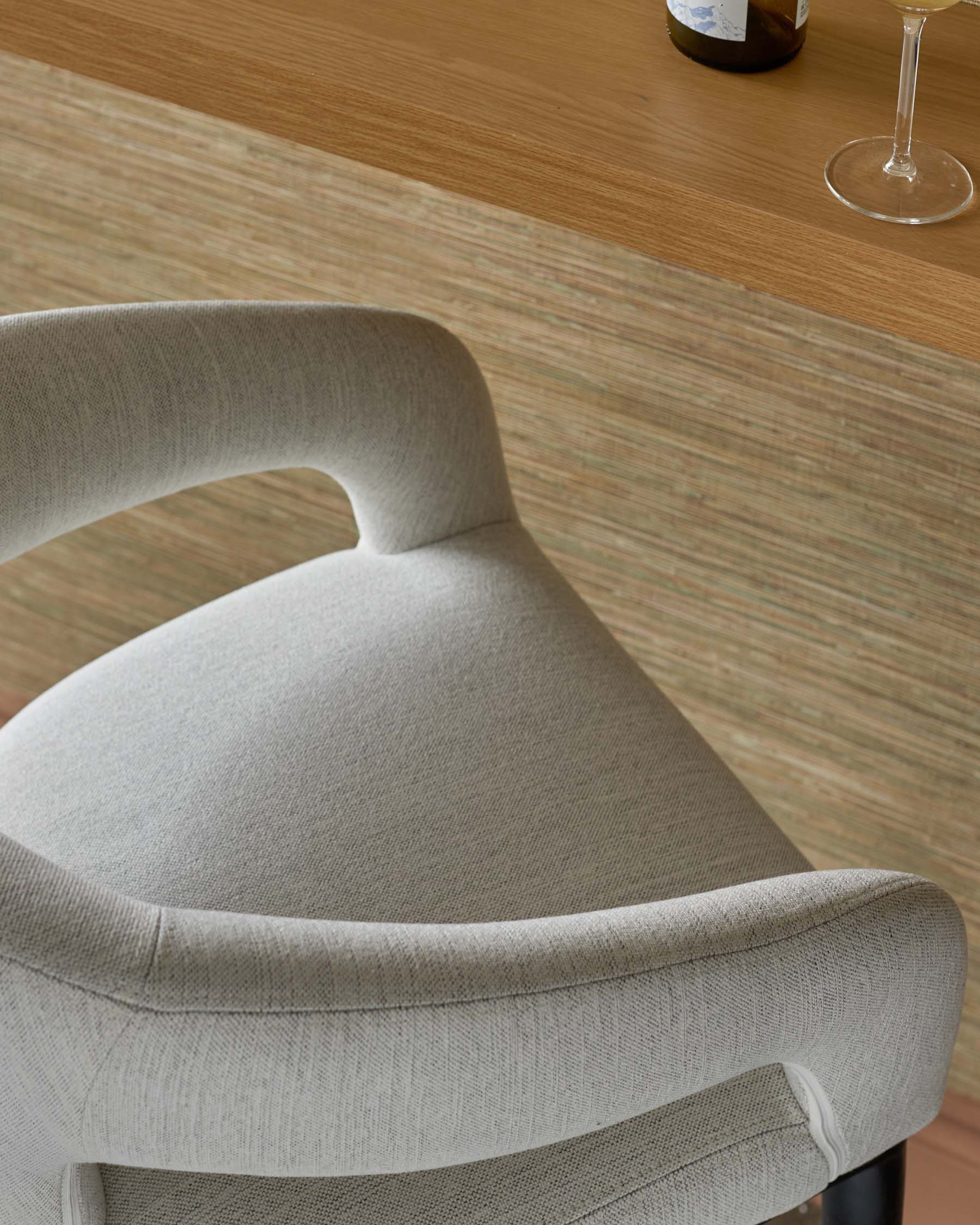Heath ivory dual tone fabric bar stool