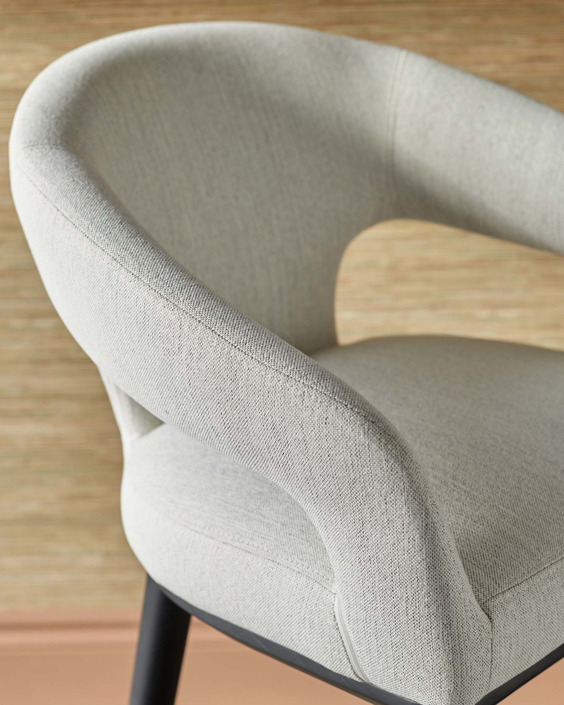 Heath ivory dual tone fabric bar stool