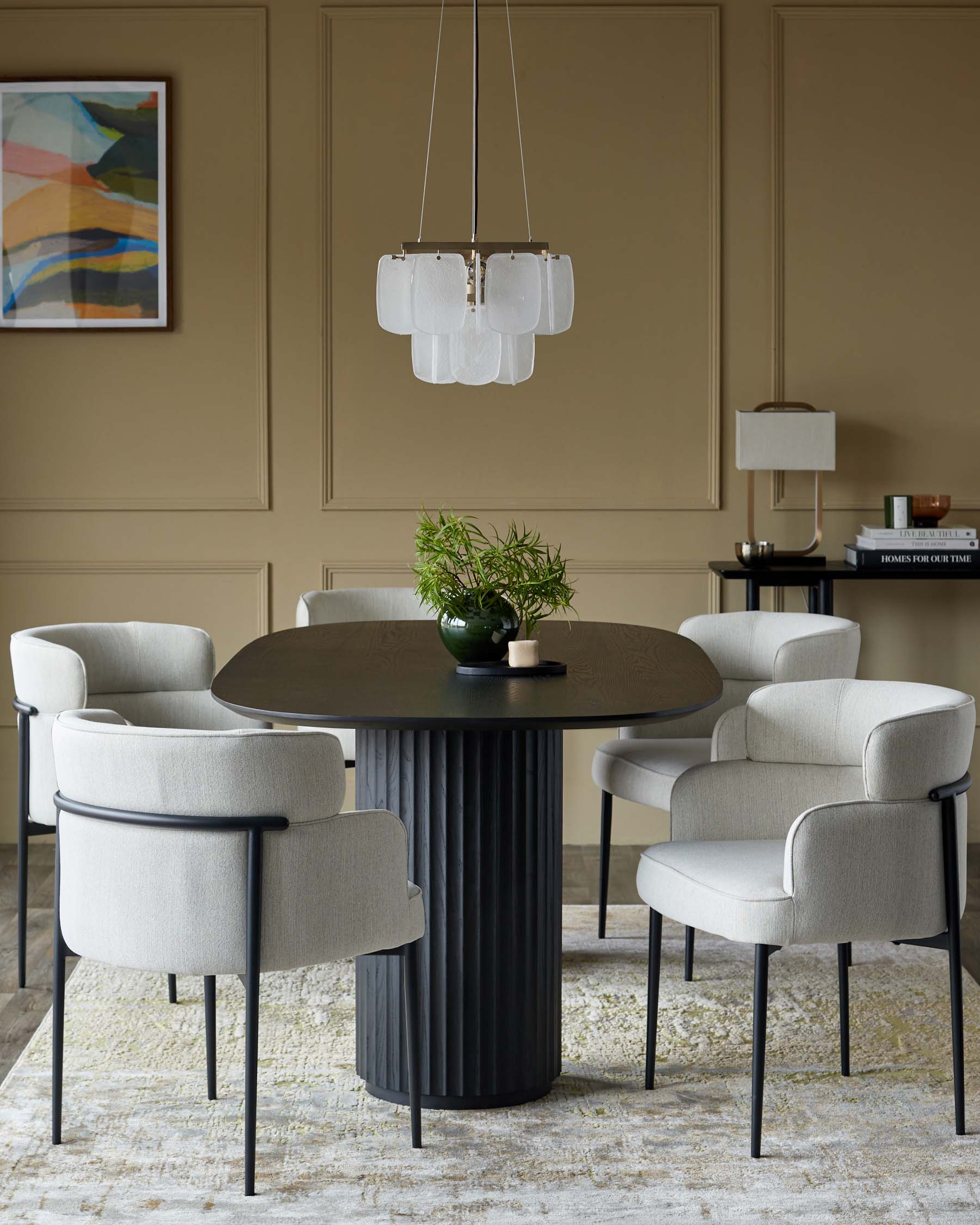 Felix ivory dual tone fabric dining chair